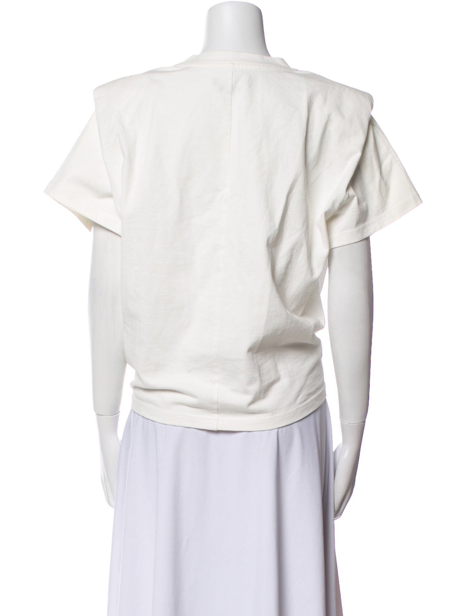 Isabel Marant Scoop Neck Short Sleeve Crop Top